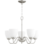 Quorum International 5 Light 23" Wide Chandelier Satin Nickel