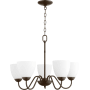 Quorum International 5 Light 23" Wide Chandelier Oiled Bronze