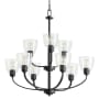 Quorum International Reyes 9 Light 32" Wide Chandelier Textured Black