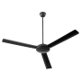 Quorum International Aerovon 60" 3 Blade Indoor Ceiling Fan with Wall Control Matte Black