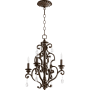 Quorum International San Miguel 4 Light 16" Wide Taper Candle Chandelier Vintage Copper
