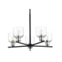 Quorum International Monarch 5 Light 26" Wide Chandelier Noir / Satin Nickel