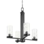 Quorum International Steinway 4 Light 22" Wide Chandelier Matte Black