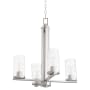 Quorum International Steinway 4 Light 22" Wide Chandelier Satin Nickel