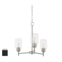 Quorum International Goodwin 3 Light 21" Wide Chandelier Matte Black