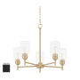 Quorum International Goodwin 5 Light 25" Wide Chandelier Matte Black