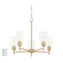 Quorum International Goodwin 5 Light 25" Wide Chandelier Satin Nickel