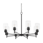Quorum International Providence 8 Light 32" Wide Chandelier Matte Black