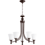 Quorum International Rossington 5 Light 25" Wide Chandelier Oiled Bronze
