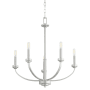 Quorum International Reyes 5 Light 26" Wide Candle Style Chandelier Classic Nickel