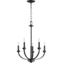 Quorum International Reyes 5 Light 26" Wide Candle Style Chandelier Noir