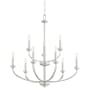 Quorum International Reyes 9 Light 32" Wide Candle Style Chandelier Classic Nickel