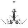 Quorum International Majesty 6 Light 38" Wide Taper Candle Empire Chandelier Matte Black