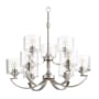 Quorum International Dakota 9 Light 30" Wide Chandelier Satin Nickel