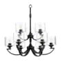 Quorum International Dakota 9 Light 30" Wide Chandelier Noir