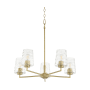 Quorum International Belinder 5 Light 27" Wide Chandelier Aged Brass