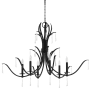 Quorum International Majesty 6 Light 23" Wide Taper Candle Style Chandelier Matte Black