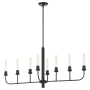Quorum International Sheridan 8 Light 44" Wide Linear Chandelier Matte Black