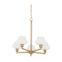 Quorum International Ayala 5 Light 28" Wide Chandelier Aged Brass
