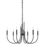Quorum International Summit 6 Light 28" Wide Empire Chandelier Textured Black