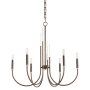 Quorum International Summit 6 Light 28" Wide Empire Chandelier Dark Brass