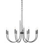 Quorum International Summit 8 Light 32" Wide Empire Chandelier Textured Black