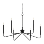 Quorum International Goodwin 6 Light 12" Wide Taper Candle Style Chandelier Matte Black
