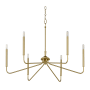 Quorum International Goodwin 6 Light 12" Wide Taper Candle Style Chandelier Aged Brass