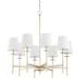 Quorum International Belshaw 8 Light 33" Wide Chandelier Aged Silver Leaf