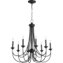 Quorum International Brooks 8 Light 29" Wide Empire Chandelier Noir