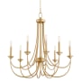 Quorum International Brooks 8 Light 29" Wide Empire Chandelier Aged Brass