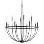 Quorum International Tribute 12 Light 34" Wide Ring Chandelier Matte Black