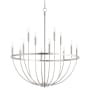 Quorum International Tribute 12 Light 34" Wide Ring Chandelier Satin Nickel