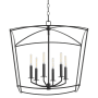 Quorum International Mantle 6 Light 24" Wide Pendant Matte Black