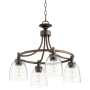 Quorum International Rossington 4 Light 21" Wide Pendant Oiled Bronze / Clear / Seeded