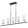 Quorum International Harmony 5 Light 39" Wide Linear Chandelier Matte Black