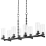 Quorum International Mercier 8 Light 41" Wide Linear Chandelier Matte Black