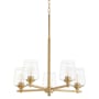 Quorum International Veno 5 Light 26" Wide Chandelier Aged Brass