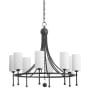 Quorum International Lee Boulevard 8 Light 33" Wide Ring Chandelier Matte Black