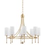 Quorum International Lee Boulevard 8 Light 33" Wide Ring Chandelier Aged Brass