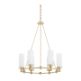Quorum International Cassini 6 Light 30" Wide Beaded Candle Style Chandelier Aged Brass