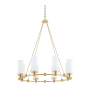 Quorum International Cassini 8 Light 38" Wide Beaded Candle Style Chandelier Aged Brass