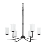 Quorum International Wallinger 6 Light 33" Wide Chandelier Matte Black