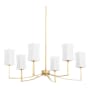 Quorum International Wallinger 6 Light 33" Wide Chandelier Gold Leaf