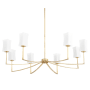 Quorum International 8 Light 44" Wide Chandelier Gold Leaf