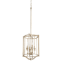 Quorum International Marquee 4 Light 12" Wide Taper Candle Pendant Aged Silver Leaf