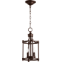 Quorum International Rossington 2 Light 8" Wide Taper Candle Mini Pendant Oiled Bronze
