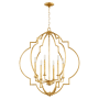 Quorum International Dublin 6 Light 30" Wide Chandelier Gold Leaf