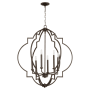 Quorum International Dublin 6 Light 30" Wide Chandelier Oiled Bronze