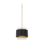 Quorum International Providence 11" Wide Pendant Matte Black/Aged Brass